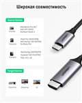 Cáp USB-C sang HDMI UGREEN 50570 dài 1.5m - Hỗ trợ 4K, vỏ nhôm cao cấp