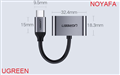 Cáp USB Type C sang Audio 3.5mm kèm cổng sạc UGREEN 50596