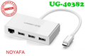 Cáp USB Type C sang Lan + USB 3.1 chia 3 cổng Ugreen 40382