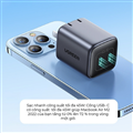 Củ sạc nhanh UGREEN 90572 45W GaN 2 cổng USB-C PD PPS Màu xám không gian