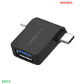 Đầu Chuyển OTG 2 Trong 1 UGREEN(30453) USB-C & Micro USB Sang USB 3.0 - Hỗ Trợ OTG