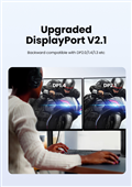 Dây, cáp Displayport 2.1 dài 1M 16K@60Hz 8K@120Hz 4K@240Hz HDR Ugreen 15383 DP118 cao cấp