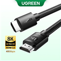 Dây, cáp HDMI 2.1 dài 0,5M 8K@60Hz 48Gbps hỗ trợ HDR eARC Ugreen 40493 cao cấp