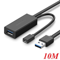 Dây cáp nối dài USB 3.0 dài 10M có Chipset Ugreen 20827 hỗ trợ nguồn Micro USB cao cấp