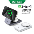 Đế sạc không dây từ tính 2 trong 1 UGREEN 45057  Sạc nhanh iPhone & AirPods