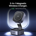 Đế sạc không dây UGREEN 35516 2 in 1 chuẩn Magsafe 15W cho iPhone và AirPods