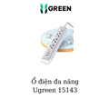 Ổ cắm điện UGREEN 15143 30W - 3 ổ AC, 2 cổng USB-A & 1 cổng USB-C, có công tắc tổng