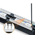 Patch Panel mạng Cat6 Ugreen 70423 - 24 cổng RJ45, tích hợp khung quản lý cáp