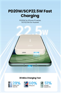 Sạc Dự Phòng UGREEN 25741 10000mAh Có Dây Sạc Tích Hợp Hỗ Trợ Sạc Nhanh Cao Cấp
