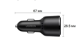 Sạc Nhanh Ô Tô Ugreen 20467 69W Max Đa Cổng Type-C PD 60W & USB-A