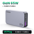 Sạc nhanh UGREEN 15817  Nexode Pro 65W 3 cổng GaN siêu mỏng chính hãng