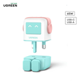 Sạc nhanh Ugreen 35856 65W GaN 3 cổng Type C PD & USB A chính hãng