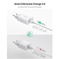 UGREEN 10133 Củ sạc nhanh QC3.0 1 cổng USB Fast Charger EU (Trắng)