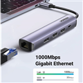 Ugreen 10919 USB-C sang 2*USB 3.0+HDMI+Bộ chuyển đổi Ethernet RJ45+PD 4K 60Hz