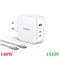 UGREEN 15339  Củ sạc nhanh Nexode 140W GaN PD3.1, 2 USB Type-C và 1 USB Type-A chính hãng (EU)