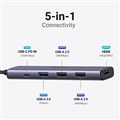 ugreen 15495 Bộ chuyển đổi USB-C đến 2xUSB-A 2.0+1xUSB-A 3.0+HDMI+PD 4K@30Hz