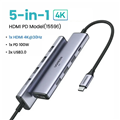 Ugreen 15596 Bộ chuyển đổi nguồn USB-C sang HDMI+3*USB 3.0 A+PD 4K@30Hz cao cấp