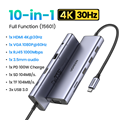 Ugreen 15601 USB-C đến 3xUSB-A 3.0 + HDMI + VGA+ RJ45(LAN) + SD/TF +3,5mm+PD 4K30Hz cao cấp