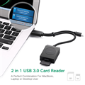 UGREEN 20203 Đầu đọc thẻ USB 3.0 sang TF+SD ABS màu đen cao cấp