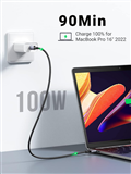 UGREEN 20478 Cáp USB-C vỏ nhôm bện dài 0,5m (Đen) chính hãng