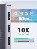 Ugreen 50985 Bộ Hub chia 4 cổng USB 3.0 hỗ trợ cấp nguồn USB-C chính hãng