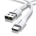 Ugreen 60120 Cáp UGREEN USB-A 2.0 to USB-C Mạ Niken 0.5m (Trắng) cao cấp