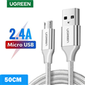 Ugreen 60150 0.5m Cáp micro usb 2.0 bọc nhôm chống nhiễu