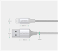 Ugreen 60161 Cáp Lightning bện vỏ nhôm 1m (Bạc) cao cấp