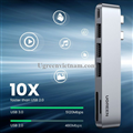 Ugreen 60560  Bộ chuyển đổi đa năng UGREEN 2xUSB-C sang 3xUSB3.0-A+SD+TF+PD