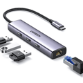 Ugreen 60600 Bộ hub chia USB Type-C to 3 cổng USB 3.0 kèm Lan Gigabit