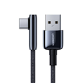 Ugreen 70282 Cáp UGREEN USB 2.0-A sang USB-C góc hợp kim kẽm có dây bện 0,5m (Đen)