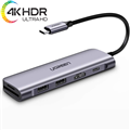 Ugreen 70411 - Bộ chuyển USB typeC sang 2xUSB3.0+HDMI (4K30HZ)+SD TF + PD 6 IN 1