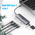 Ugreen 70411 - Bộ chuyển USB typeC sang 2xUSB3.0+HDMI (4K30HZ)+SD TF + PD 6 IN 1