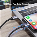 UGREEN 70523 Cáp USB-C to Lightning M/M vỏ nhôm bện dài 1m (Bạc) cao cấp