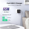 Ugreen 70773 Củ sạc nhanh 4 cổng, 3 USB-C và 1 USB Type-C 65W Hỗ trợ QC4+, PD3.0 chính hãng