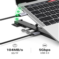 Ugreen 80551 Giá đỡ laptop UGREEN USB-C sang 2*USB3.0 HDMI Thẻ SD/TF 4K@30Hz