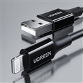 UGREEN 80822 Cáp USB-A sang Lightning mạ niken vỏ ABS 1m (Đen) chính hãng