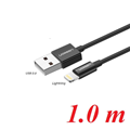 UGREEN 80822 Cáp USB-A sang Lightning mạ niken vỏ ABS 1m (Đen) chính hãng