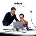 UGREEN 90903B Sạc nhanh để bàn Nexode GaN 300W , 5 cổng USB Type-C x4, Type-A x1 (EU Plug)