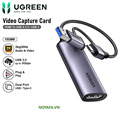 USB Capture HDMI, live streaming 2K@30Hz HDMI sang USB 3.0, Type-C Ugreen 15389-CM629 cao cấp