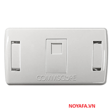 2-1427030-1 Mặt nạ âm tường 1 cổng Commscope hình chữ nhật (White) cao cấp