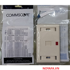 272368-1, Mặt nạ âm tường 1 cổng Commscope hình chữ nhật cao cấp