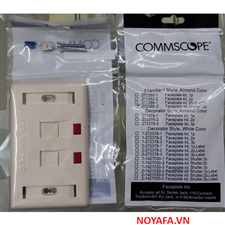 272368-2 Mặt nạ 2 cổng âm tường Commscope hình chữ nhật cao cấp