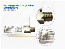 6-2111989-3, Đầu bấm Hạt mạng Cat6 Commscope 3 mảnh (hộp 100) cao cấp