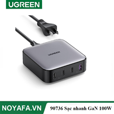 Ugreen 90736 Củ sạc nhanh GaN Nexode 100W 3 USB-C và 1 USB Type-A