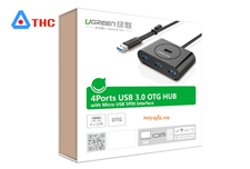 Bộ chia USB, hub 4 cổng USB 3.0 hỗ trợ OTG Chính hãng Ugreen 20292