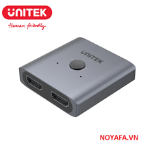 Bộ chuyển mạch HDMI 2 vào 1 ra ( 2 chiều) UNITEK V1127A hỗ trợ 4K@60Hz cao cấp