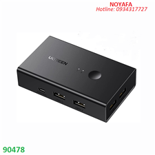Bộ chuyển tín hiệu 2 CPU dùng 1 màn hình KVM Switch HDMI, USB Ugreen 90478 cao cấp