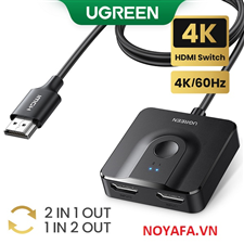 Bộ gộp tín hiệu HDMI 2.0 4K@60Hz Splitter Switch 2 vào 1 Ugreen 70607 (hỗ trợ 2 chiều)