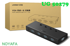 Bộ gộp tín hiệu VGA 4 vào 1 ra Ugreen 50279 cao cấp hỗ trợ full HD 500Mhz